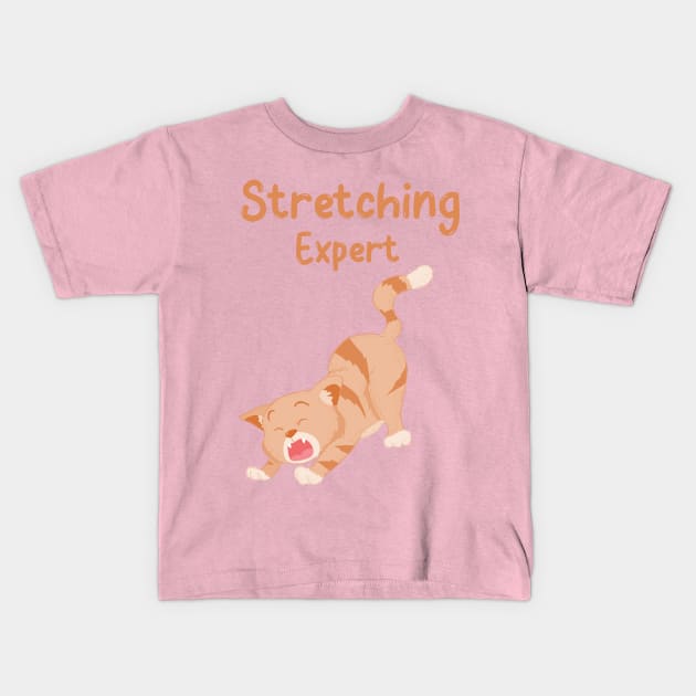 Stretching Expert Kids T-Shirt by Fresh Sizzle Designs